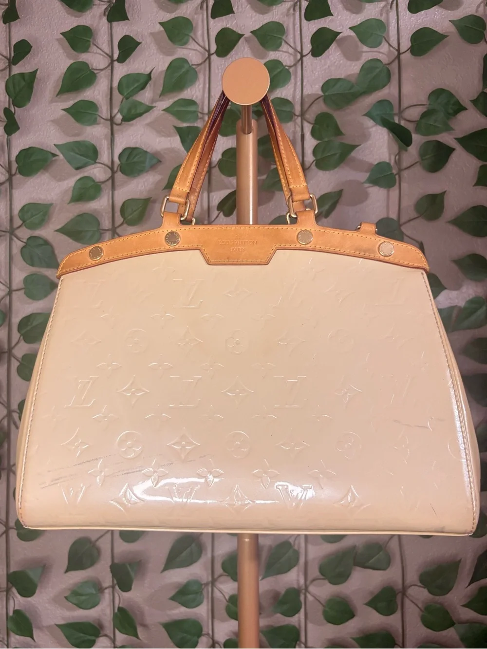 Louis Vuitton Brea Cream Satchel Bag